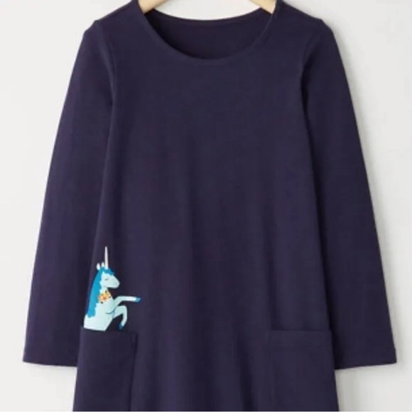 Hanna Andersson Pocket Peek Art Unicorn Dress - Picture 1 of 5
